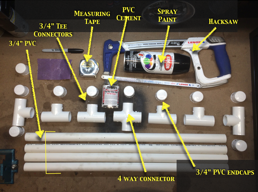 DIY pvc pipe shoe organizer