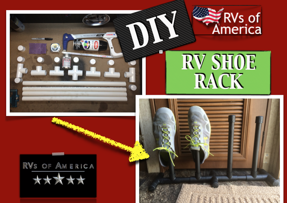 Easy DIY RV Shoe Rack