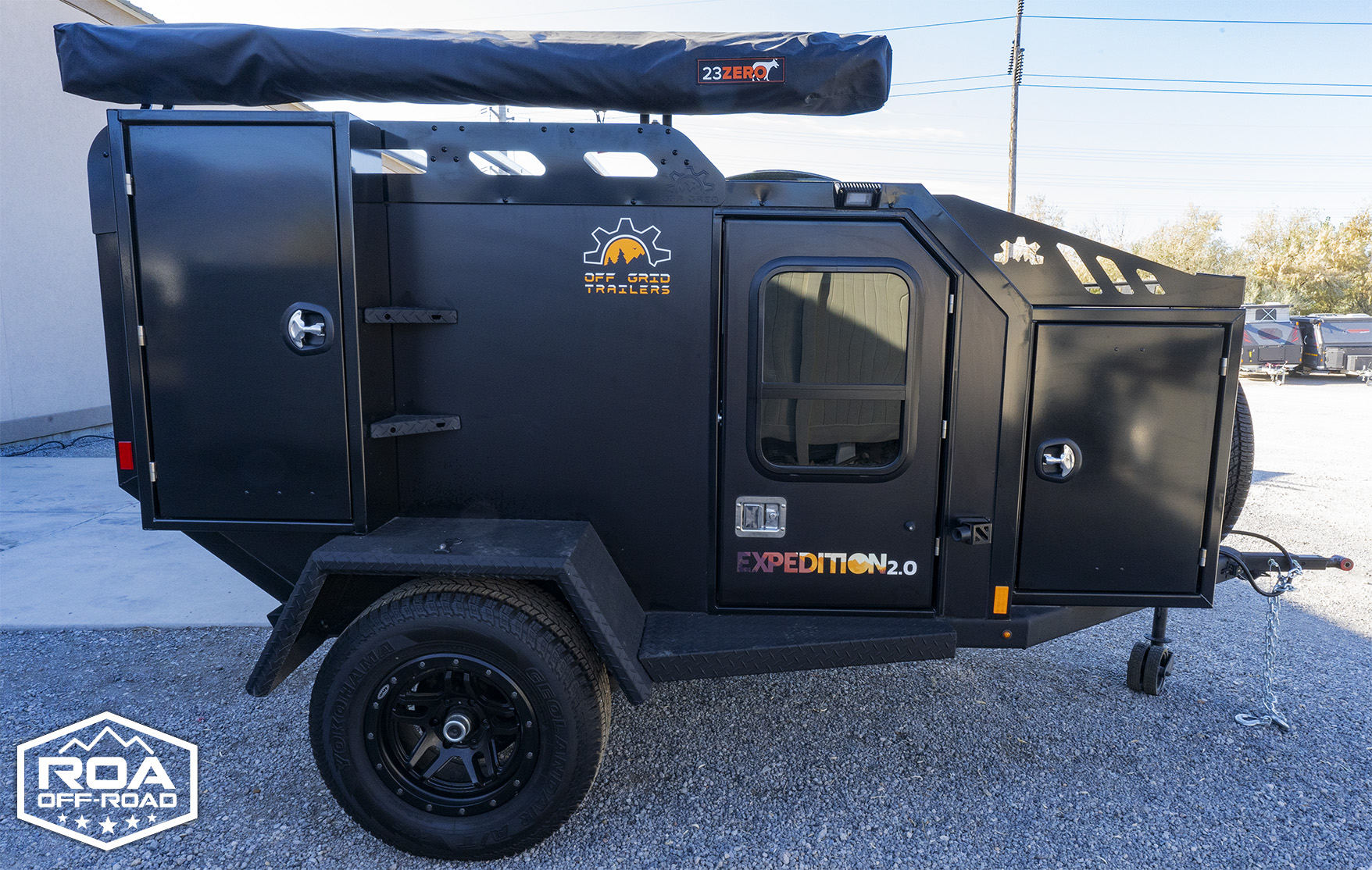 Side View, Expedition Off Grid Trailer