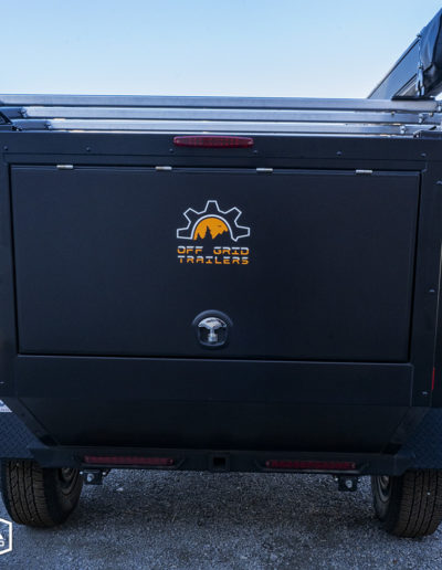 Rear View, Expedition Off Grid Trailer