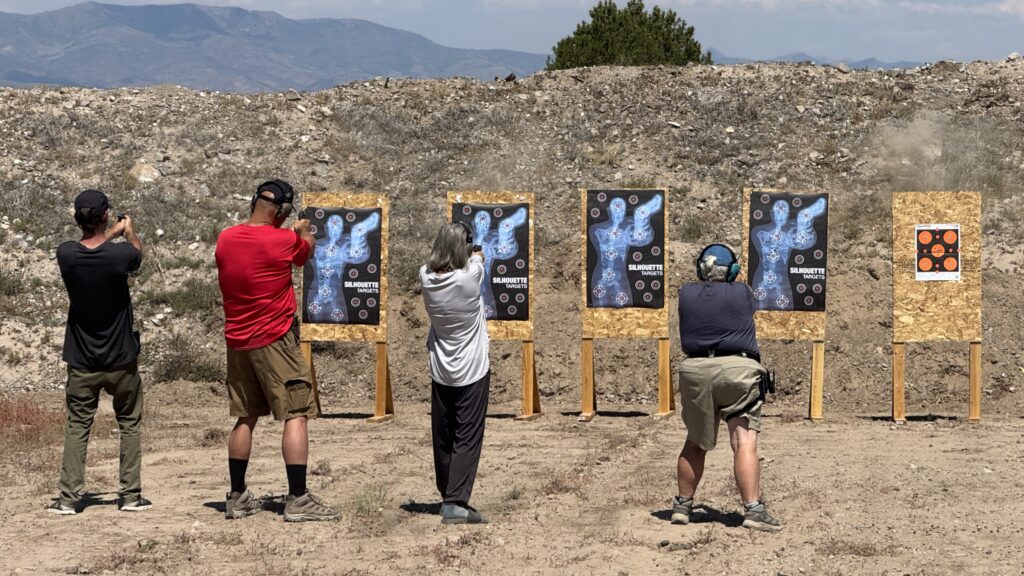 Hand gun shooting practice