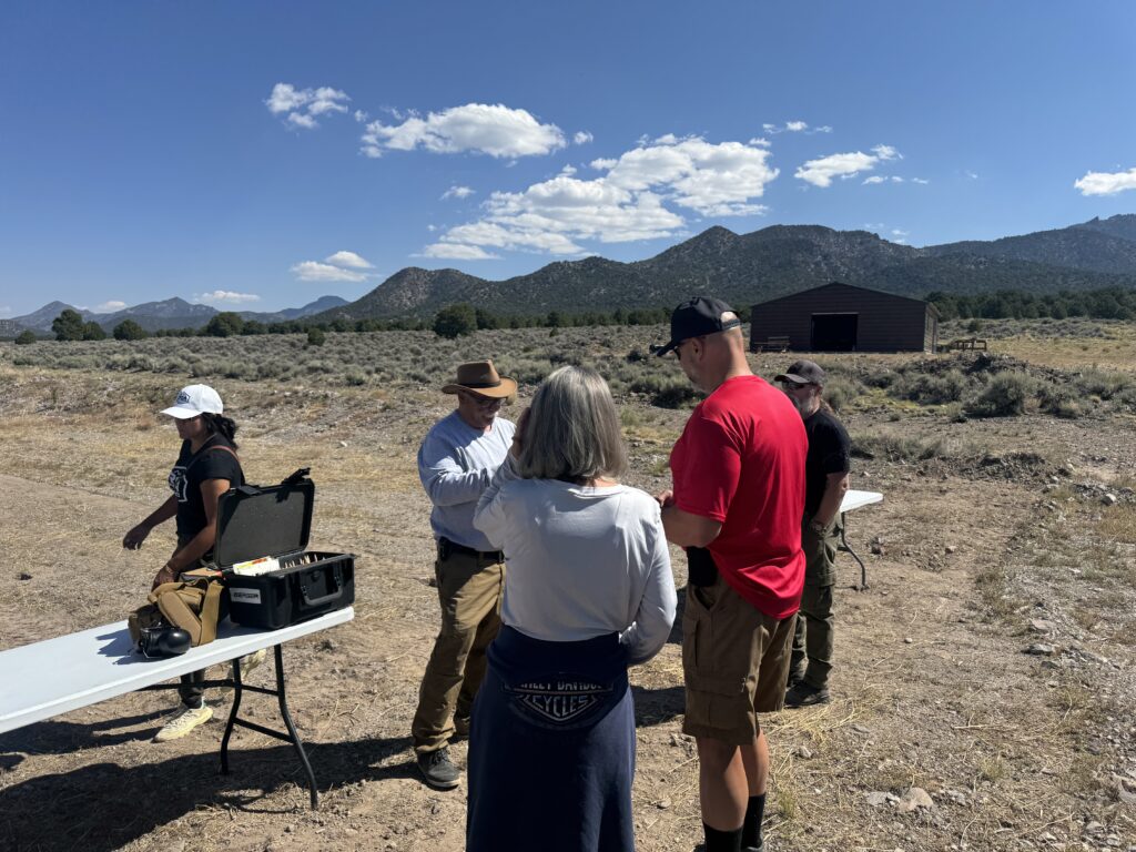 Group at gun range